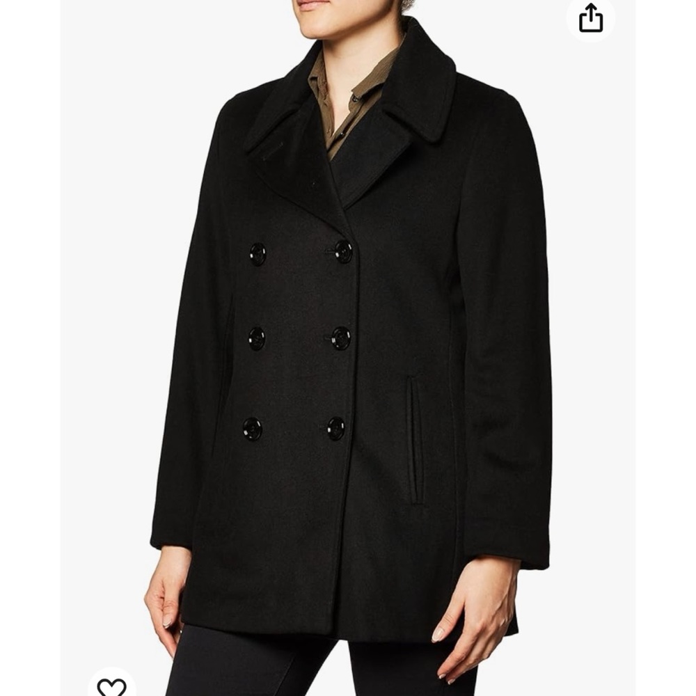 Women’s Calvin Klein Black Wool Peacoat